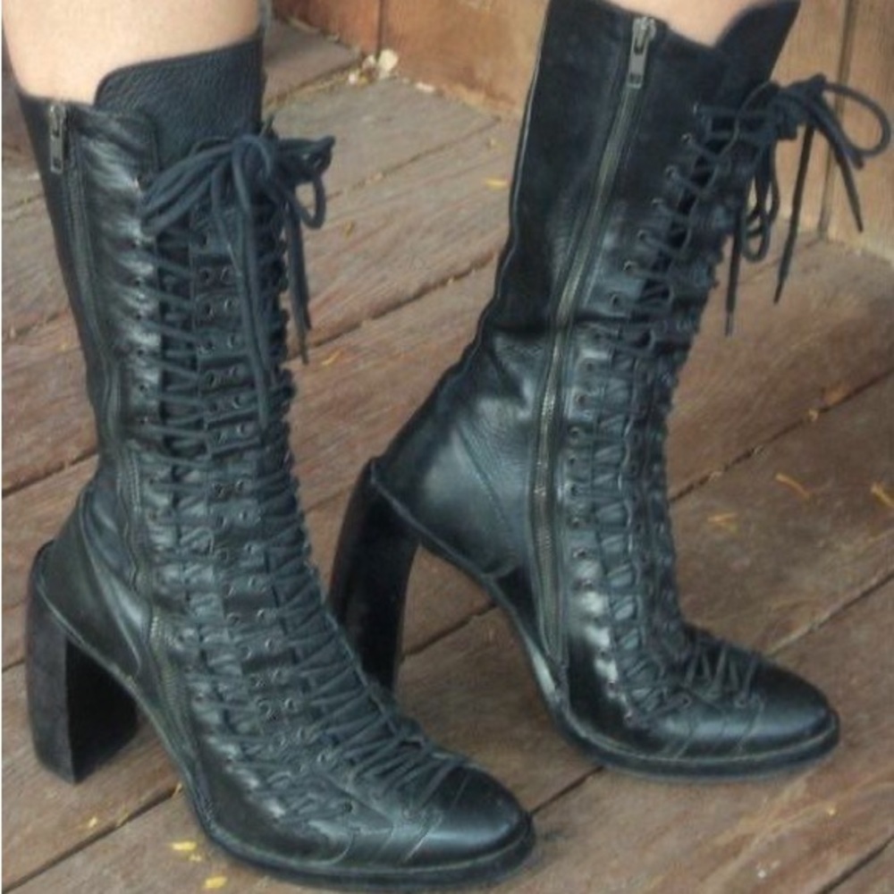 HUGE ISO Ann Demeulemeester triple lace up boots
